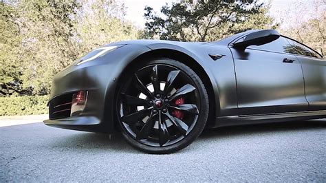 And a matte black exterior has also. Tesla P100D Satin Black Full Color Change Wrap #201WRAP ...