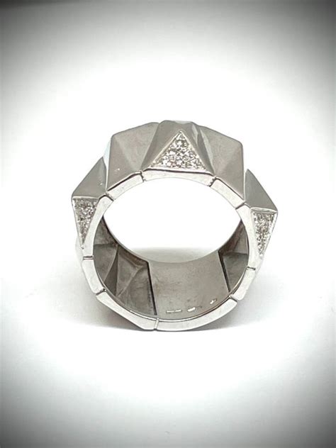 Versace 18 Kt White Gold Ring 030 Ct Catawiki