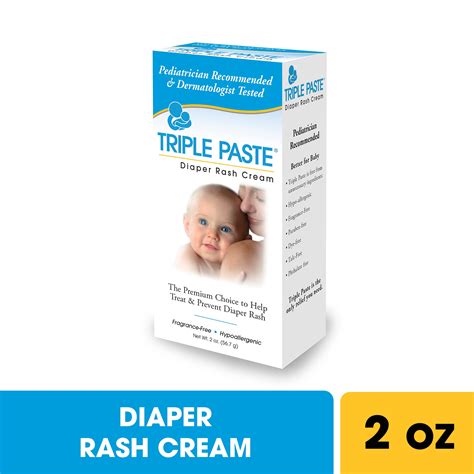 Triple Paste Diaper Rash Cream Hypoallergenic Medicated Skin Ointment