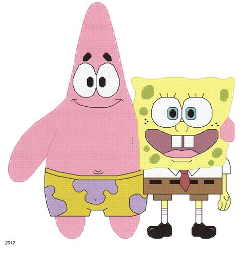 Spongebob Squarepants And Patrick Star Counted Cross Stitch Pattern