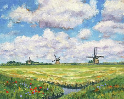 Summer Day In Holland Painting By Maria Meester Fine Art America