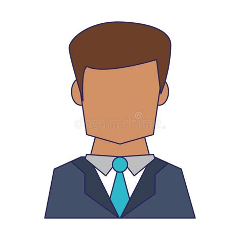 Businessman Avatar Faceless Profile Blue Lines Stock Vector Illustration Of Profile Happy