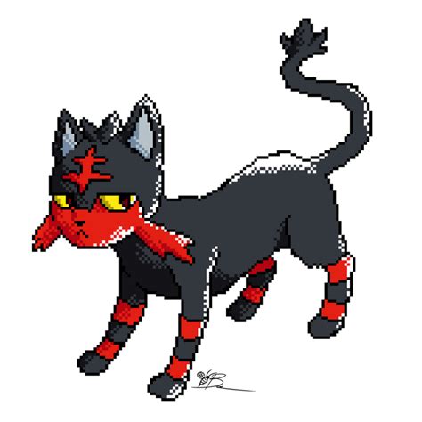 Litten Template By Dragonchaser123 On Deviantart Pixel Art Pokemon Images