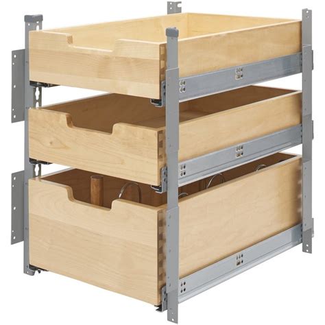 Rev A Shelf 4pil 18sc Sv 3 16 516 Inch Width 3 Drawer Set Base