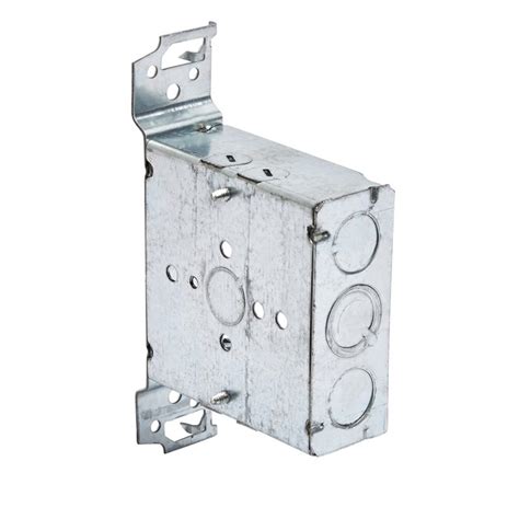 Raco 2 Gang Gray Metal New Work Standard Square Ceilingwall Electrical Box In The Electrical