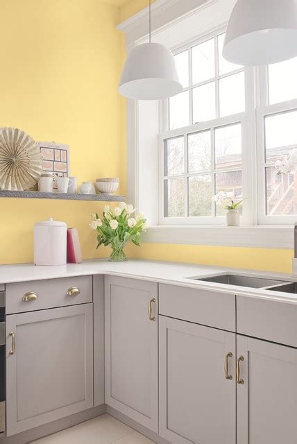 Yellow Kitchen By Ppg Pittsburgh Paints Traditional Kitchen Other