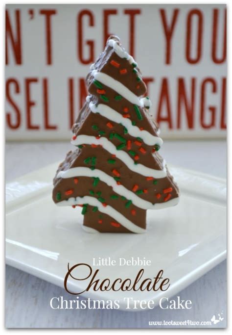 / just take two packs of those little debbie christmas tree cakes, and combine them with eight ounces of cream cheese, ⅓ of related Little Debbie Chocolate Christmas Tree Cake standing upright - Toot Sweet 4 Two