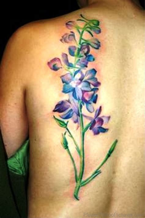 45 Fantastic Larkspur Flower Tattoos