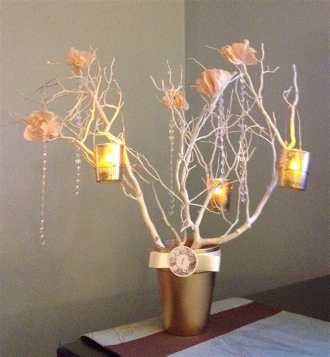 Blessed nest diy gold branches. DSMeeBee: DSMeeBee DIY Manzanita Branches Centerpiece