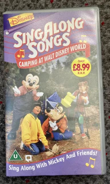 VINTAGE RARE WALT Disney VHS Sing Along Songs Camping At Walt Disney World EUR
