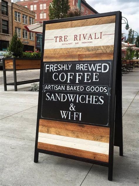 Custom Sandwich Board Sign Reclaimed Wood Event Sign Restaurant