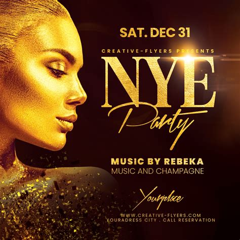Nye Party Flyer Template For Photoshop Creative Flyers