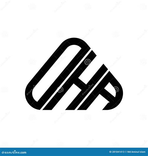Oha Letter Logo Creative Design With Vector Graphic Oha Stock Vector
