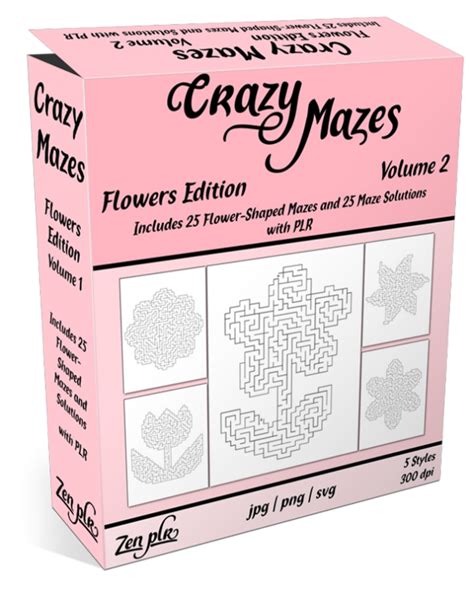Crazy Mazes Flowers Edition Volume 2 Zen Plr
