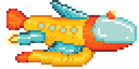 Rocket Ship Pixel Art 