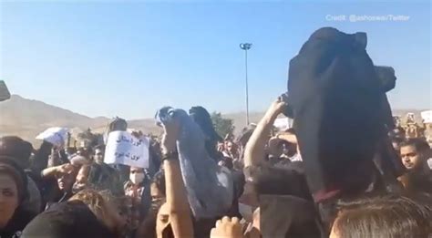 hundreds protest after iranian woman s alleged murder over hijab law demand death to the
