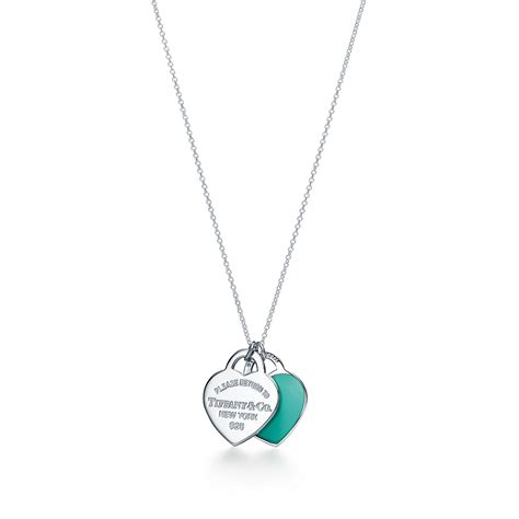 Return To Tiffany Tiffany Blue Double Heart Tag Pendant In Silver