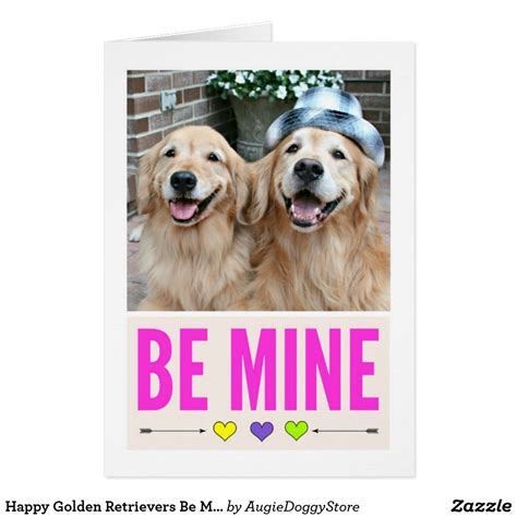 Happy Golden Retrievers Be Mine Valentines Day Holiday