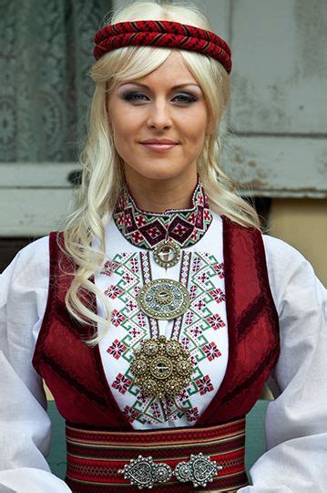 Norway Dress And Pretty Young Woman Norwegian Clothing Scandinavian