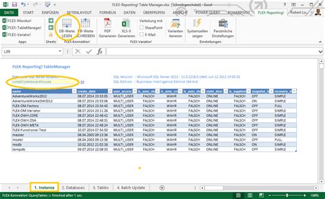 • mitarbeiter können mit mitarbeitern verheiratet sein. SQL Tabellen mit FLEX-TableManager! direkt in Excel ...