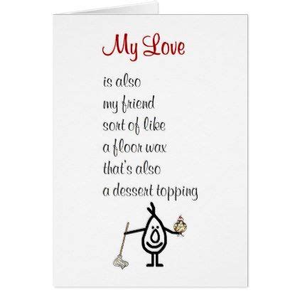 My Love A Funny Valentine Poem Holiday Card Zazzle Funny