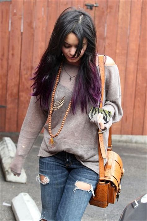 Vanessa Hudgens With New Purple Haircolor Fashion Trend Seeker