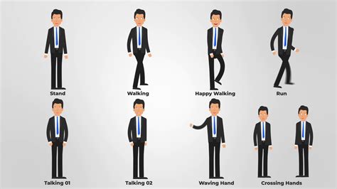 Businessman Character Animation Pack After Effects Template Filtergrade