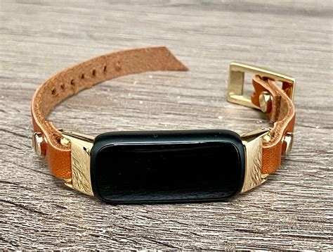 Gold Fitbit Luxe Band Light Brown Fitbit Luxe Bracelet Slim Etsy Australia