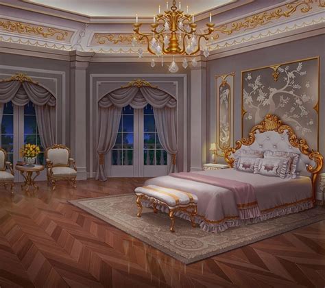 So many kids dream about having their very own princess themed bedroom. Princess bedroom background (night) - Art Resources ...