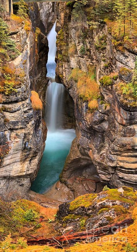 Maligne Canyon Trail Waterfall Photograph By Adam Jewell Fine Art America