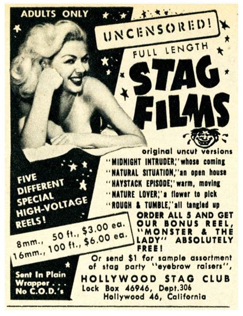 The True Bob Files Stag Film Old Ads Vintage Advertising Art