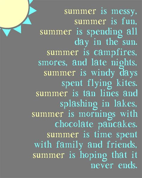 Summer Is Poem Printable Summer Poems Summer Quotes Summertime