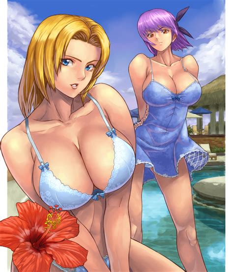 Ibanen Ayane Doa Tina Armstrong Dead Or Alive Tecmo Bad Id Bad Pixiv Id 2girls Blonde