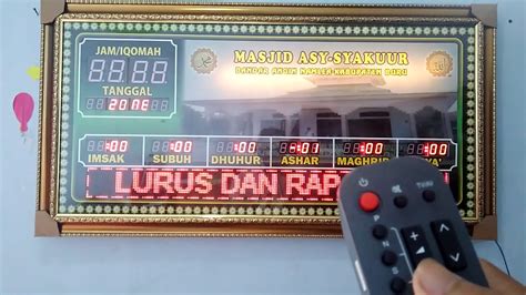 Cara memperbaiki jam digital masjid mengatur settingnya jadwal sholat digital sendiri dengan mudah tanpa melibatkan teknisi. cara mensetting jam digital AL MU'MIN| tIpe 2 LENGKAP ...