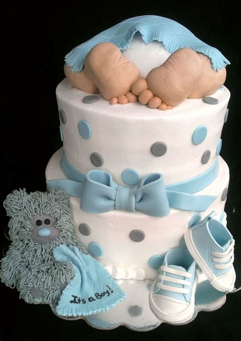 Baby Rump Baby Shower Cakeits A Boy Vanilla Cake With Buttercream Icing