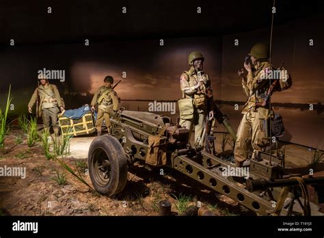Display Of American Paratroopers Inside The Operation Neptune Building