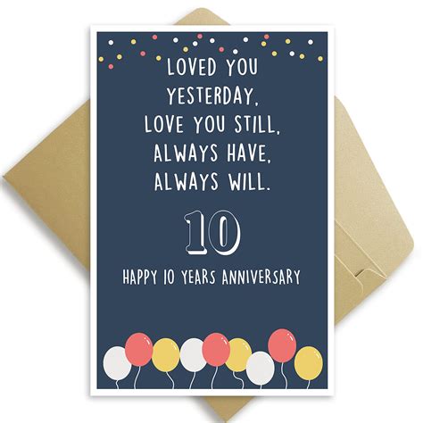 Buy Happy Anniversary Card For Husband 10 Years Wedding Anniversary