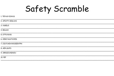 Safety Scramble Wordmint