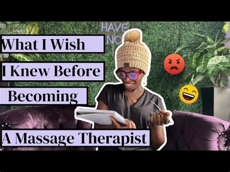 I Wish I Knew This Before Being A Massage Therapist 2023 YouTube