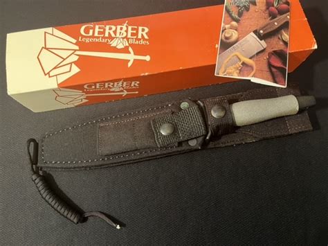 1989 Cutlery Shoppe Edition Gerber Mark Ii Fighting Knifeorange Box
