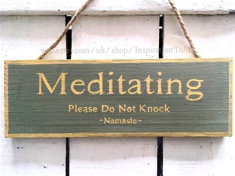 Meditating Sign Meditation Room Sign Meditating Meditation Etsy