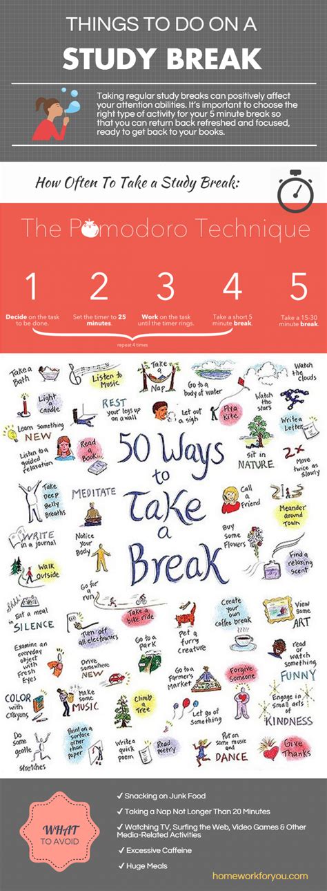 50 Ways To Spend A Study Break Study Break Study Tips Study Hard