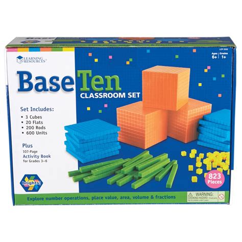 Brights Base Ten Classroom Set Ler3552 Learning Resources Base Ten