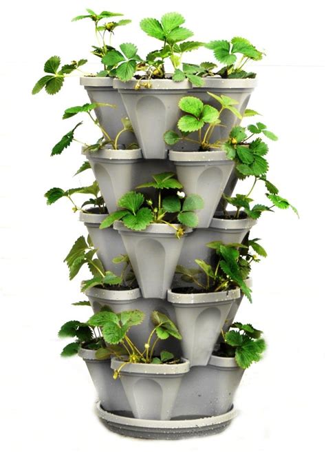 5 Tier Stackable Strawberry Herb Flower And Vegetable Planter