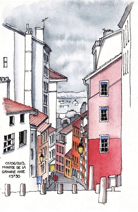 URBAN SKETCHERS FRANCE Architecture Drawing Sketchbooks Urban Sketchers Watercolor Architecture