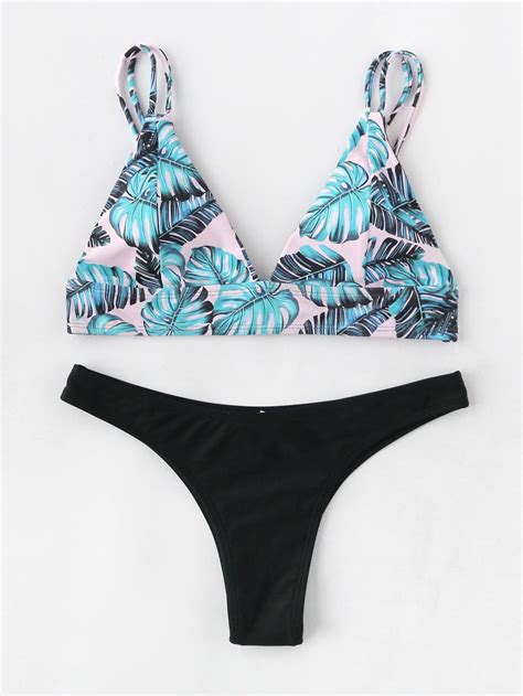 Palm Print Strappy Bikini Set Artofit