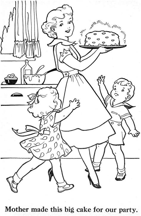 coloring pages vintage books old marie 1950s donny book story colouring 80s fashioned