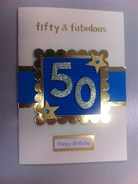 50th Birthday Card 50th Birthday Cards Birthday Cards Cards Handmade