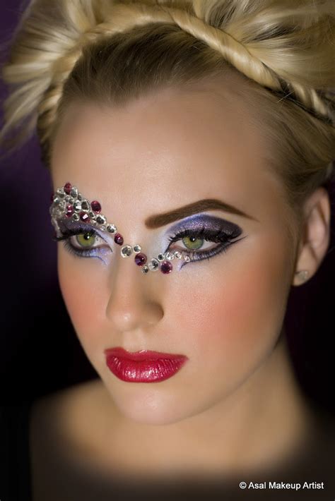 Exotic Makeup Portrait Swarovski Crystals Around Cat Eyes Flickr