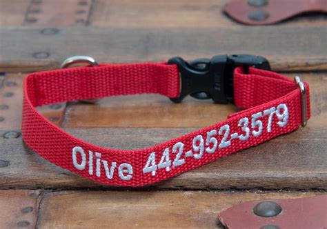 Personalized Embroidered Dog Collars